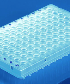 PCR plates 96-well, 0.2 ml PP, thin walled, flexible, high wells half frameworks, pack of 50
