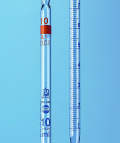 Measuring pipette cap. 25 ml:0,1 ml BLAUBRAND®, class AS, absolute drain, AR glass, blau graduation, pack of 6