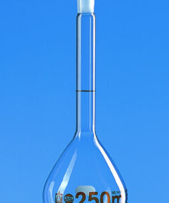 Volumetric flasks, USP, BLAUBRAND® ETERNA, class A, DE-M, 200 ml, NS 14/23, Boro 3.3, with PP stopper, USP individual certificate