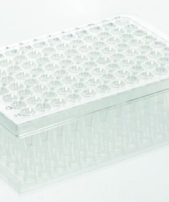 PCR-plate 96-well, PC/PP rigid 96-W full skirt. clear W frost FR pack of 50