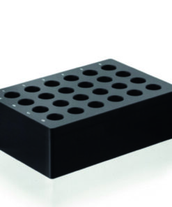 Adapter rack for liquid handling station, suitable for 24 tubes, 12 mm x 75 mm, POM