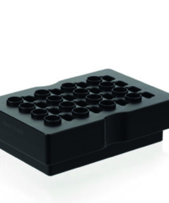 Adapter rack for liquid handling station, suitable for 16 tubes, 1,5 ml, POM