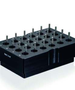 Adapter rack for liquid handling station, suitable for 24 tubes, 1,5 ml, POM
