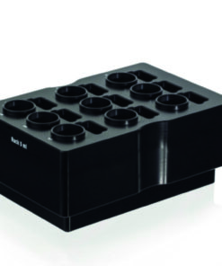 Adapter rack for liquid handling station, suitable for 9 tubes, 5 ml, POM