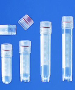 Cryotubes 3.0 ml, PP, natural external thread, with stand foot, writ.area, sterile, pack of 1000