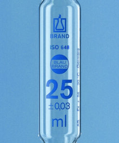 Volumetric pipet 15 ml, with 1 mark BLAUBRAND®, cl. AS, AR glass CoC, blue grad.