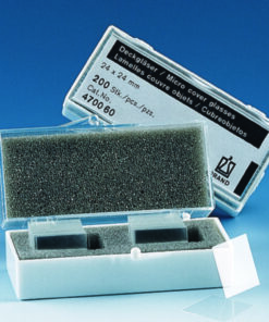 Cover slips, size 22 x 22 mm pure white, thickn. 0.13-0.16 mm pack of 2000