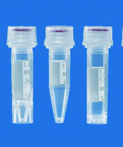 Reaction vessel 2.0 ml, PP screw cap with safety closure, with ring stand, sterile, grad., pack of 500
