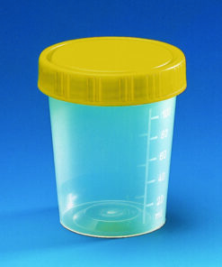 Universal container, PP screw cap PE (yellow), 100 ml, y-sterile, pack of 240