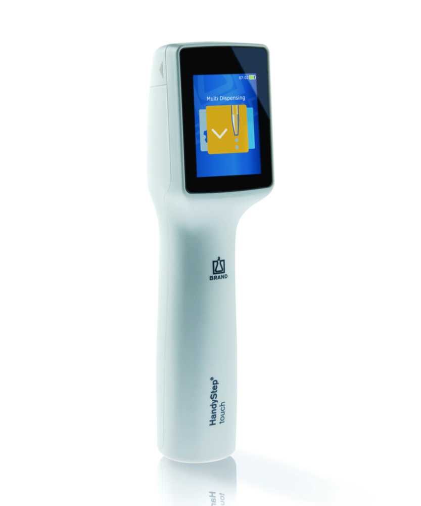 Repeating pipette HandyStep® touch incl. charging stand, incl. Universal power supply