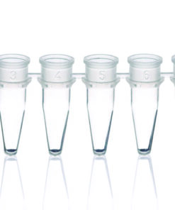 8 PCR tube strips, 0.2 ml, transparent without caps, pack of 125