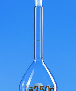 Volumetric flasks 2000 ml, NS 29/32 BLAUBRAND-ETERNA, cl.A, conformity certified with PP-stopper, Borosilicate 3.3
