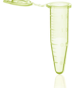 Reaction vessels, PP, 1.5 ml BIO-CERT® PCR QUALITY, yellow, with lid pack of 500
