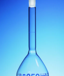 Measuring flask 10 ml, cl.A NS 10/19 blue grad.,charg., Borosilicate 3.3