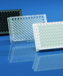 Microplates cellGrade 96-well, black, transparent bottom, F-bottom, sterile, with lid, pack of 50
