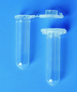 Reaction tubes, disposable, 2 ml, PP, PLASTIBRAND, transparent, with cap, pack of 500