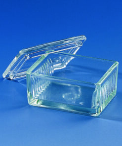Staining trough type Schiefferdecker for 10 slides 76 x 26 mm soda glass