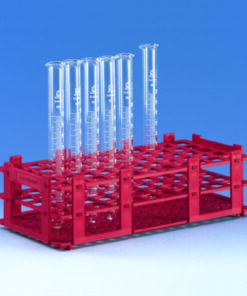 Test tube racks,PP,for 30 mm diam.,3x7 tubes red