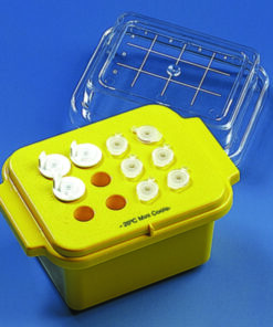 Mini cooler f. 12 x 0.5 - 2 ml tubes, PC, maintained temp. 0 °C, duration 60 min.