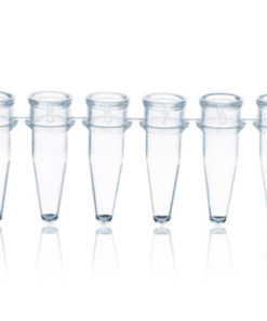 PCR tubes 0,2ml, transparent without lid, 12-strips pack of 80