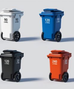 Set of 3 240L Bins Colors