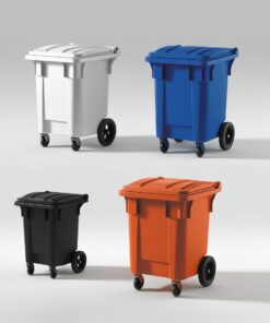 Durable Outdoor Waste Bin (120L),