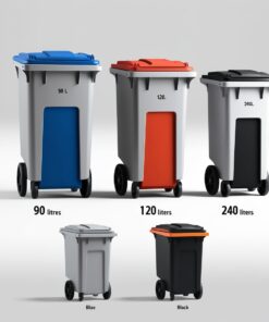 110L Bin Industrial Waste Container with 4 Wheels