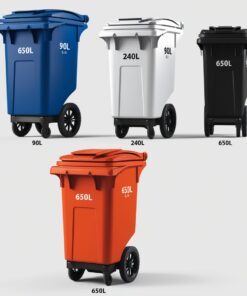 140 litre green wheelie bin