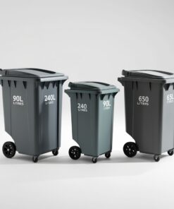 120l yellow wheelie bin