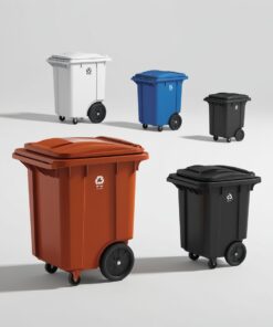 120l black wheelie bin