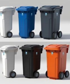 360l green wheelie bin