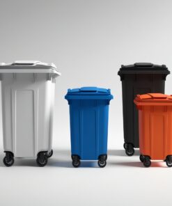 Heavy-Duty Galvanised Steel Dustbin with Lid - 90L