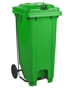 Wheelie Bin - Foot Operated Pedal Bin - 240L - Plastic - Green - 0229