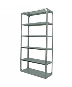 Bolted Shelving Steel Bay 6 Shelves - Uni-Angle - Six Shelf Kit - Galvanised - 365.8 x 91.4 x 76.2 cm