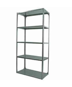 Bolted Shelving Steel Bay 5 Shelves - Uni-Angle - Five Shelf Kit - Galvanised - 243.8 x 91.4 x 38.1 cm