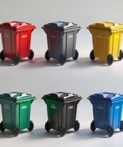 660 liter pink wheelie bin