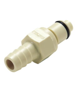 Colder 1/4" Hose Barb Valved Panel Mount Polypropylene Coupling Insert