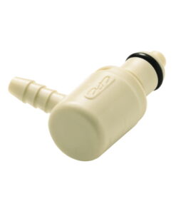 Colder 1/4" Hose Barb Valved Elbow Polypropylene Coupling Insert, Length 30.7 mm