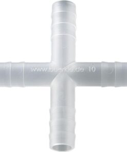 Bürkle Cross Connector PVDF, for Ø 9-11 mm Cylindrical, Pack of 10