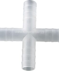Bürkle Cross Connector PVDF, for Ø 11-13 mm Cylindrical, Pack of 10