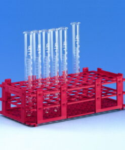 BRAND Test Tube Rack PP for 20mm Ø Tubes, 4x10 Holes, Blue (Pack of 5)