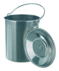 BOCHEM Container 10 L with Lid and Handle, 300 x 200 mm, 18/8 Steel