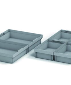 Insert Box 3.0 L, transparent, PP subdivision 1/4 crossed, 277x179x88mm