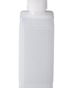 Bürkle Narrow Neck-Square Bottle 100 ml HDPE, Rectangular Plan with Lid
