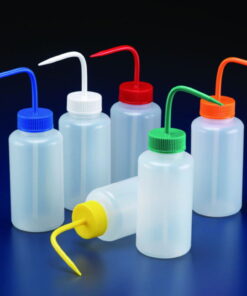 DWK Wash Bottles 250 mL Wide Neck Cap Blue (Pack of 5)