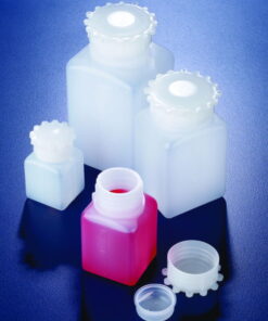 DWK 50 mL Square HDPE Bottles with Lid, Pack of 10​