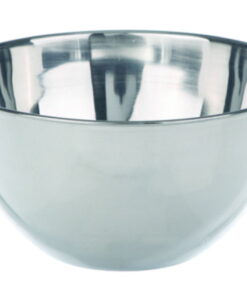 BOCHEM Sand bath bowl 100 mm, 250 ml 18/10 steel, half nodular, flat bottom