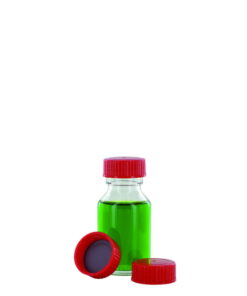 Behr Narrow-neck Bottle NK 50 GT, 50ml Clear Glass, Closure with PTFE Insert, Thread Dia. 28mm