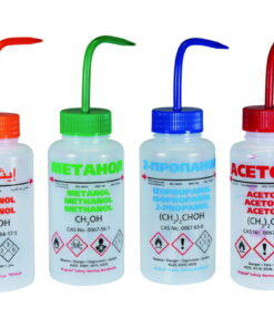 LLG Safety Vented Wash Bottle 500 mL, Isopropanol, with Pressure Control Valve, LDPE, RU/PL/DE/UK