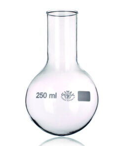 Bohemia Cristal Round Flask, 100ml Wide Neck with Beading, 64/34mm, 115mm High